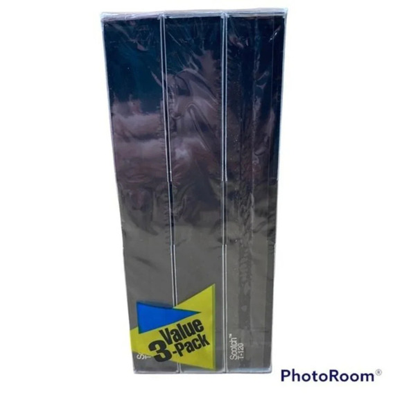 Vintage 1989 ~ 3 SEALED SCOTCH EG & EG+ Blank VHS Tapes 6 Hour NEW VCR T-120 USA - Picture 5 of 6